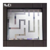 Intelligens mintás üveg válaszfal